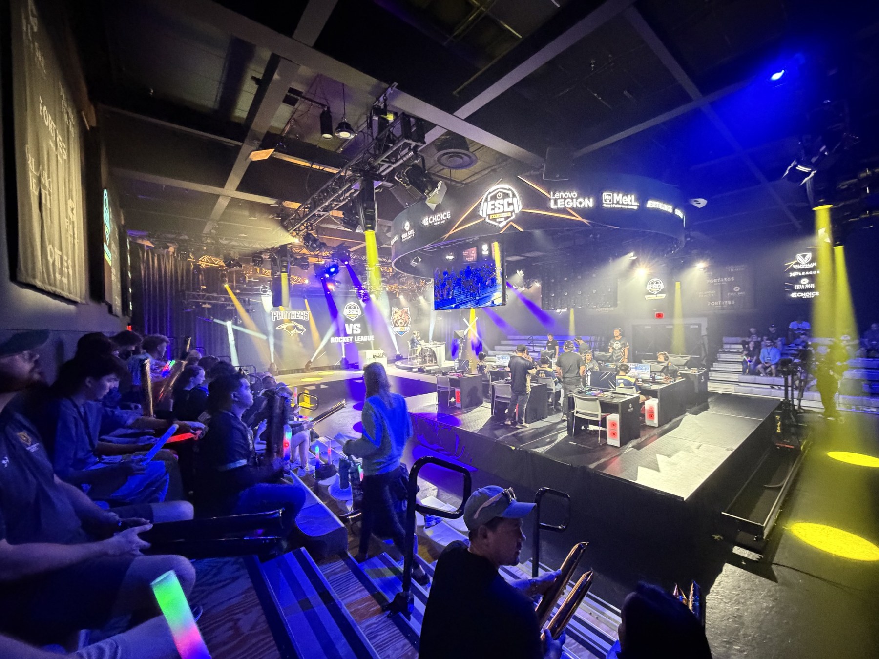 Live esports arena and audience